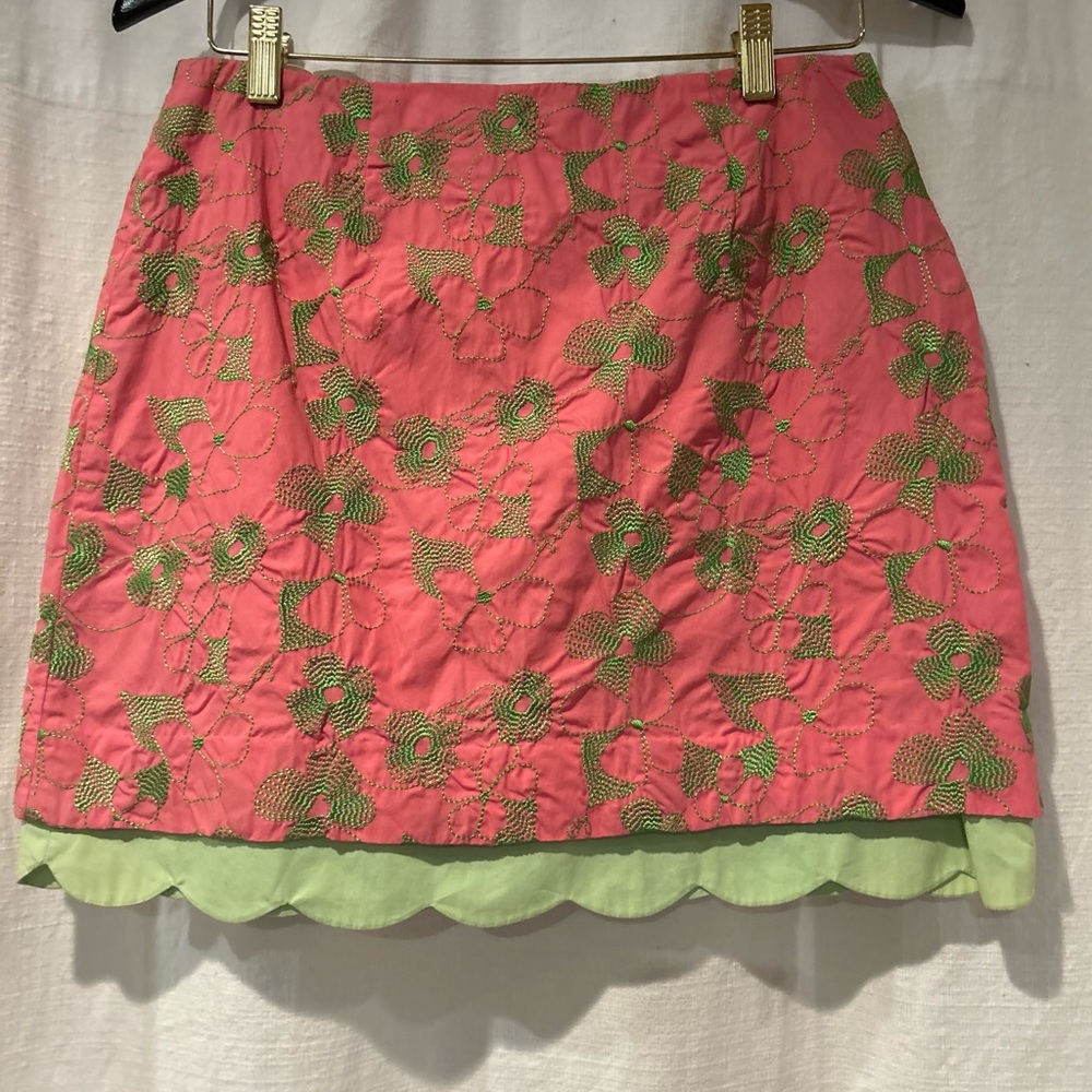 Lilly Pulitzer Scalloped Edge Mini Skirt size 6
